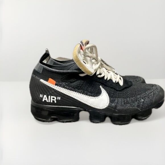 Off White x Nike Air VaporMax "The Ten" Black 2017 Virgil Abloh AA3831-001 SZ 10 - Picture 2 of 16